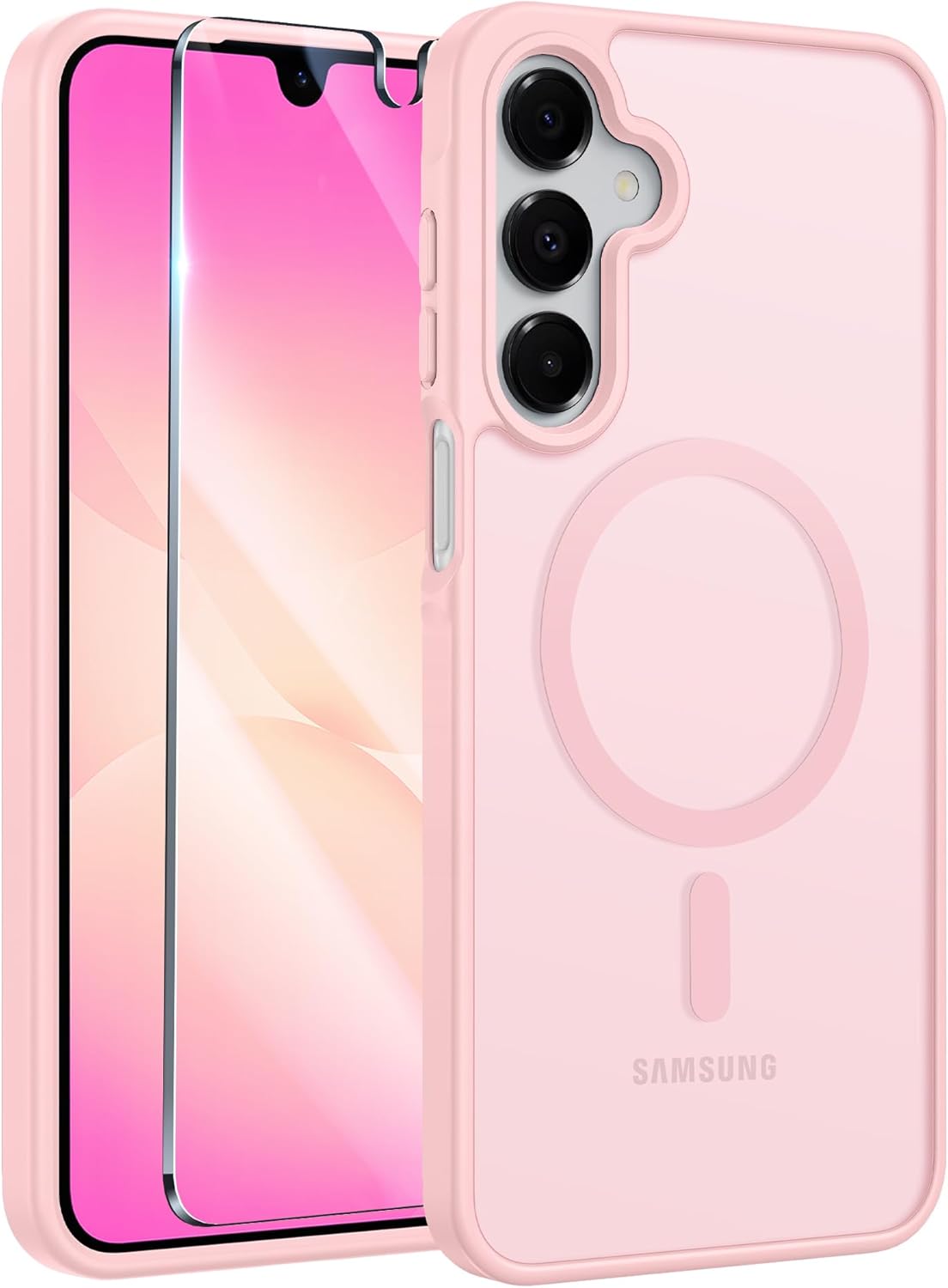 FNTCASE for iPhone 17 Case: [Compatible with Magsafe] Translucent Matte Cases with [Full Camera Protection] [Screen Protector] Military Grade Shockproof Protective Phone Cover - Light Purple