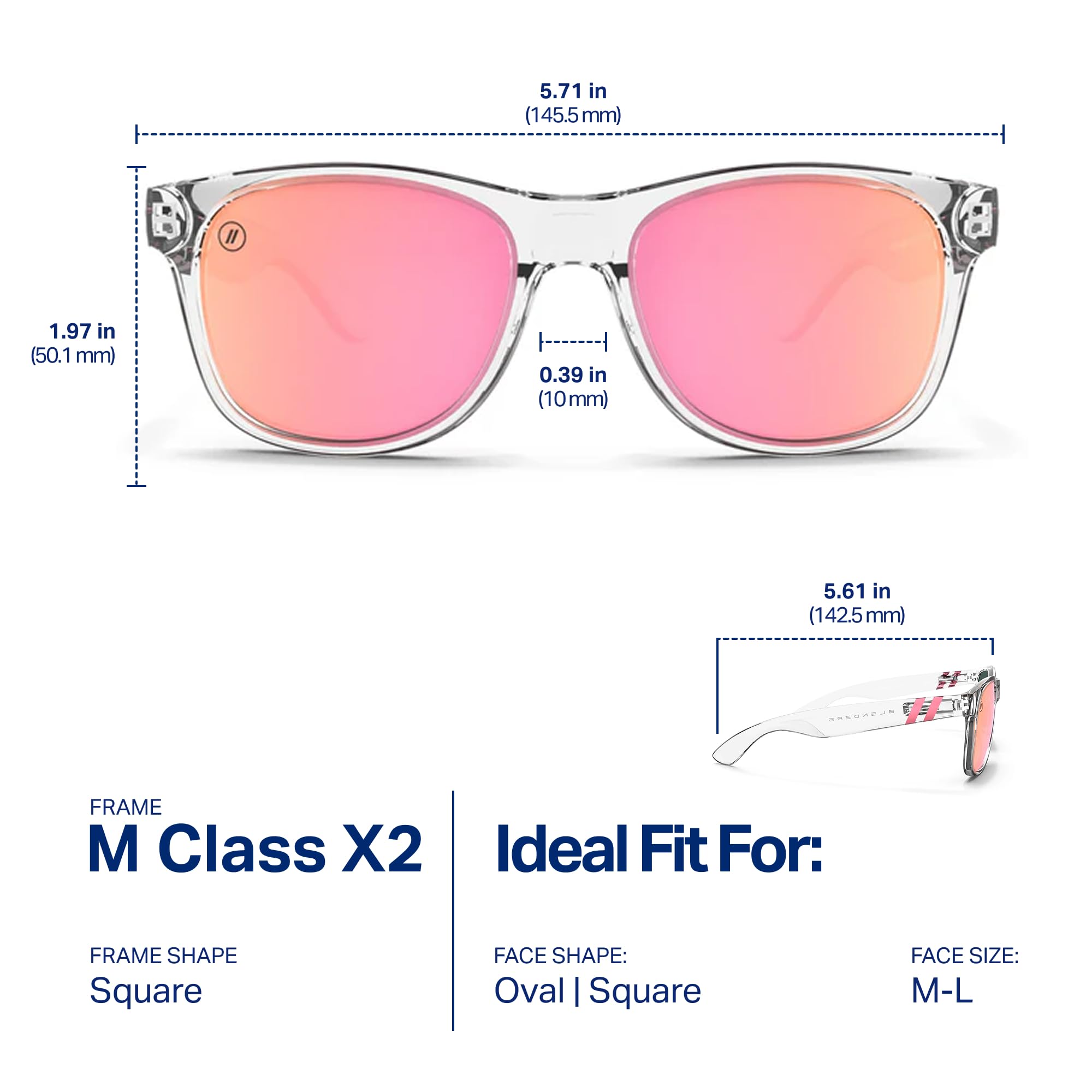 Blenders Eyewear M Class X2 – Polarized Sunglasses – Round Lens, Spring Loaded Hinge – 100% UV Protection – For Men & Women