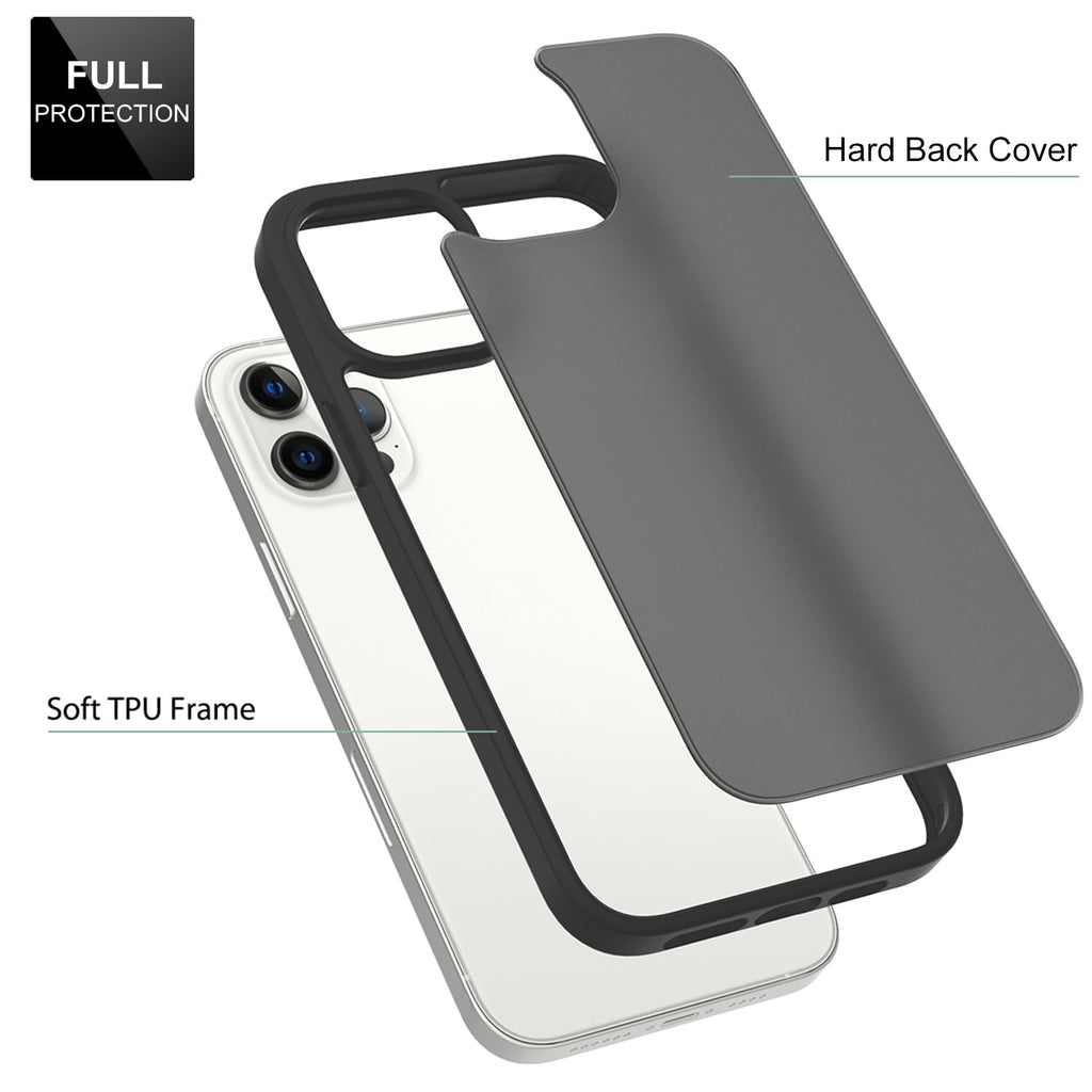 TENOC Phone Case Compatible with iPhone 11, Black Case Anti-Fingerprint Protective Bumper Matte Cover for 6.1 Inch