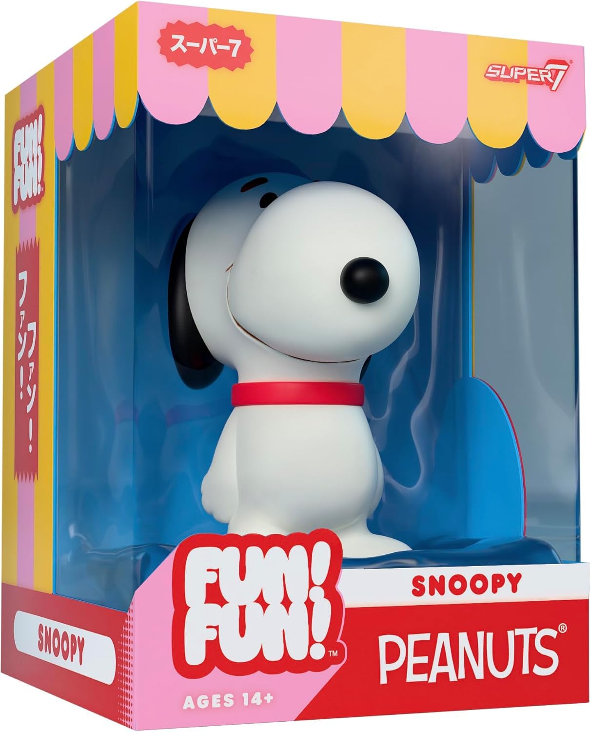 Super7 Fun! Fun! Peanuts Snoopy (Puffy Coat) Vinyl Figure - 5" Peanuts Action Figure - Classic Cartoon Fans Collectibles & Retro Toys - Cartoon Model for Collectors & Display Figurine - Comic Strips