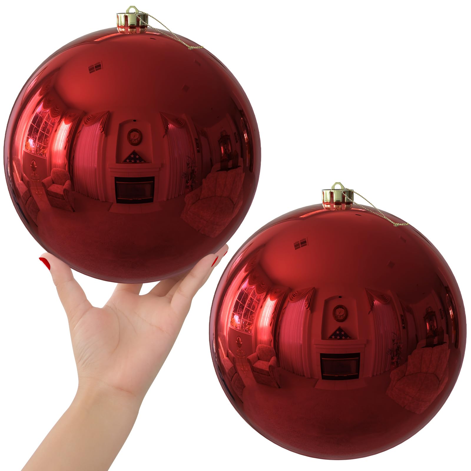 Bubblegun Pink 1.6" Small Christmas Balls Christmas Tree Decoration Ornaments Shatterproof Hanging Balls for Birthday Halloween Holiday Wedding Decorations Set of 12pcs