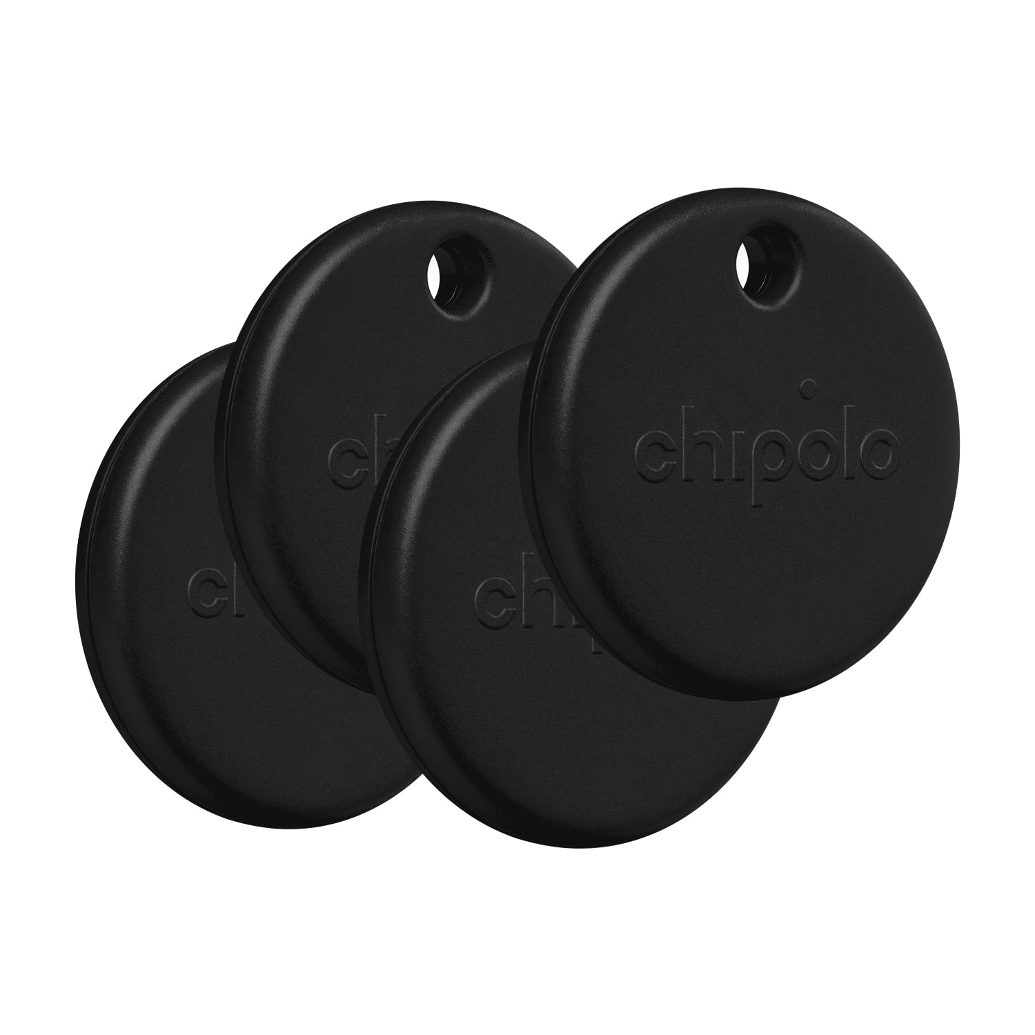Chipolo POP Tracking Tag - Colorful, Compatible, Loud Bluetooth Tracker with Call Your Phone & Out of Range Alerts, Works with Apple Find My or Find Hub on Android - 4 Pack (Standard Mix)