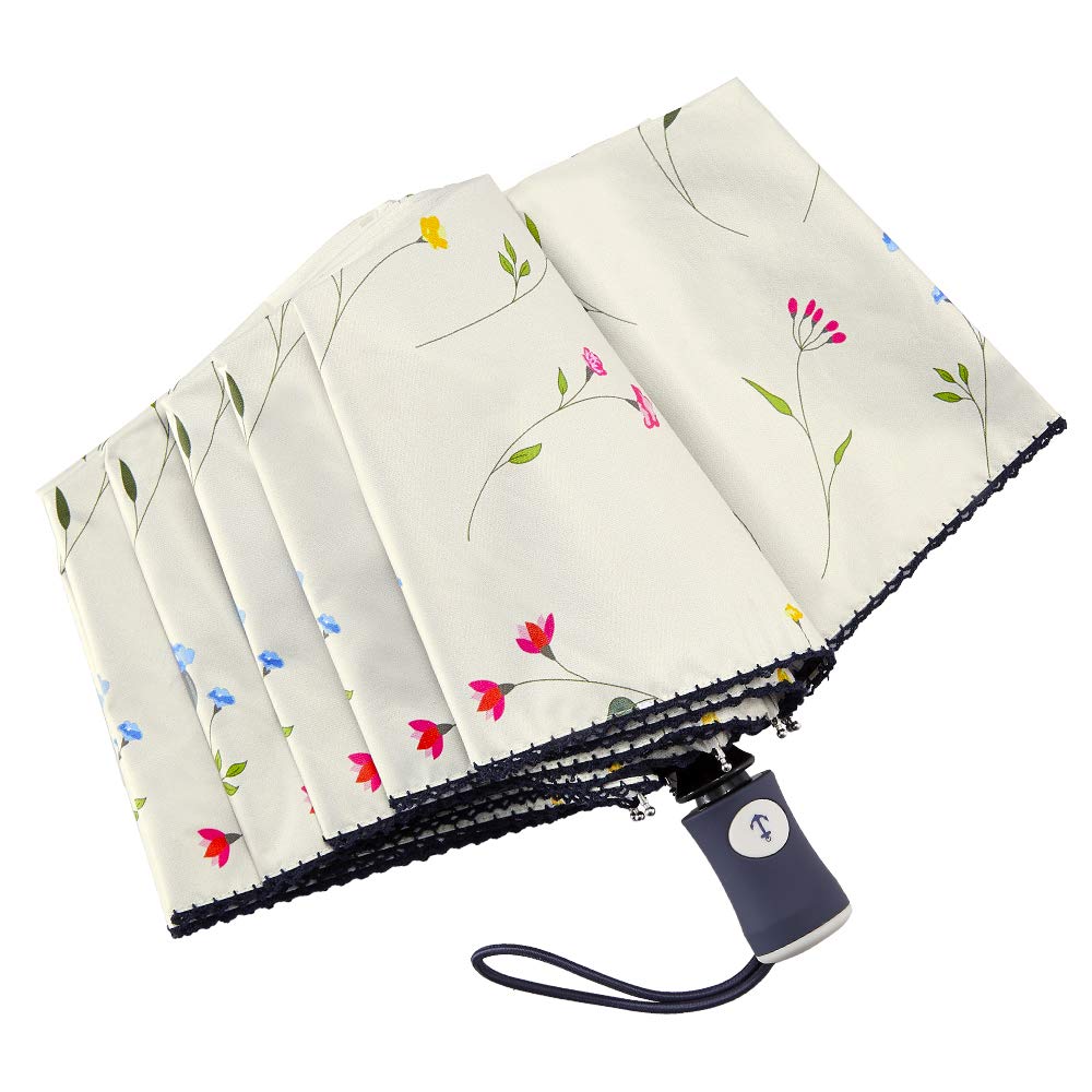 DBA FDJASGY Sun Umbrella Compact Folding Travel Umbrella Auto Open and Close for Windproof, Rainproof & 99.9% UV Protection Parasol with Black Anti-UV Coating