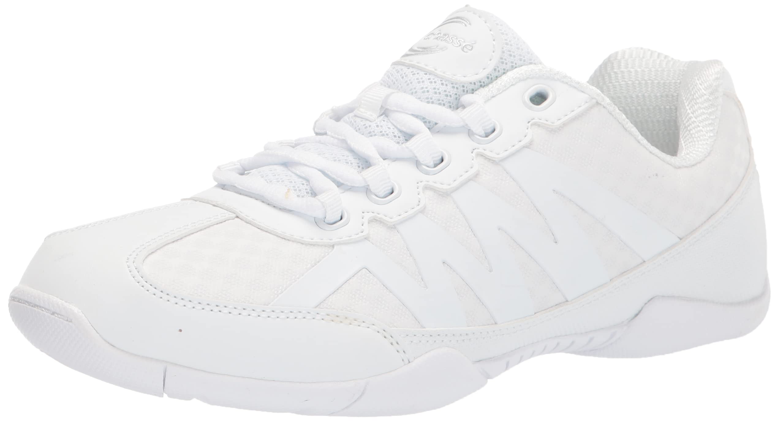 chassé Apex Cheerleading Shoes - White and Black Cheer Shoes for Girls