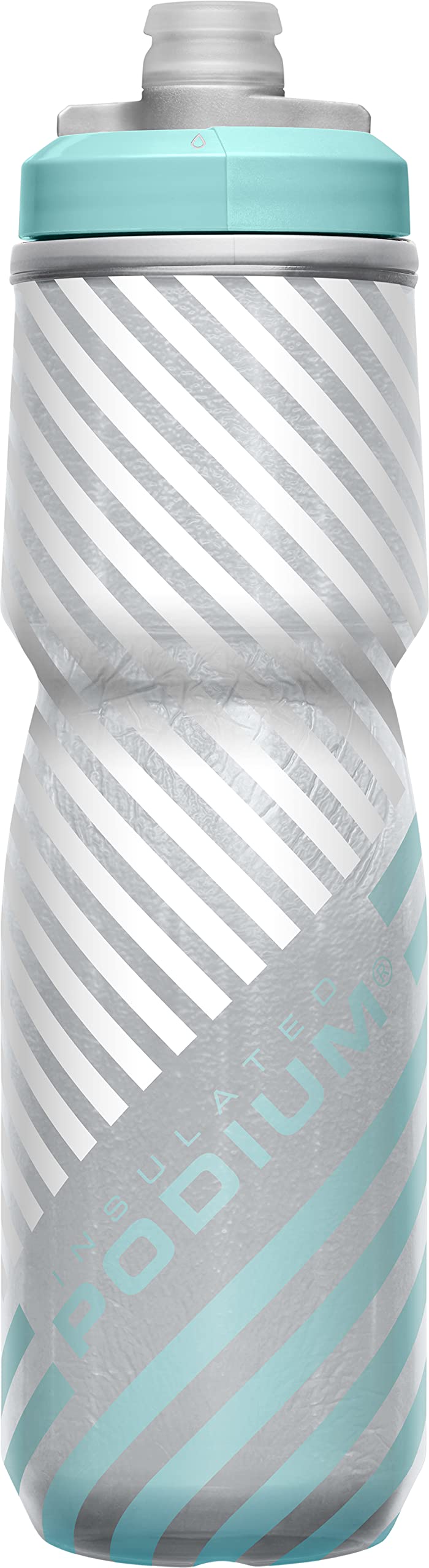 CamelBak Podium Chill Insulated Bike Squeeze Water Bottle, Cold Retention for Cycling, 24oz, Reflective Ghost
