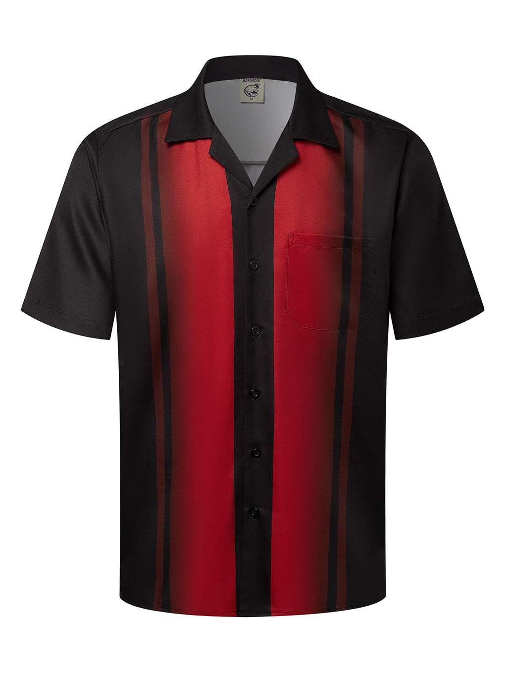 Hardaddy Men's Camp Collar Retro Vintage Bowling Button Down Shirt with Pocket Casual Short Sleeve Beach Shirts Summer