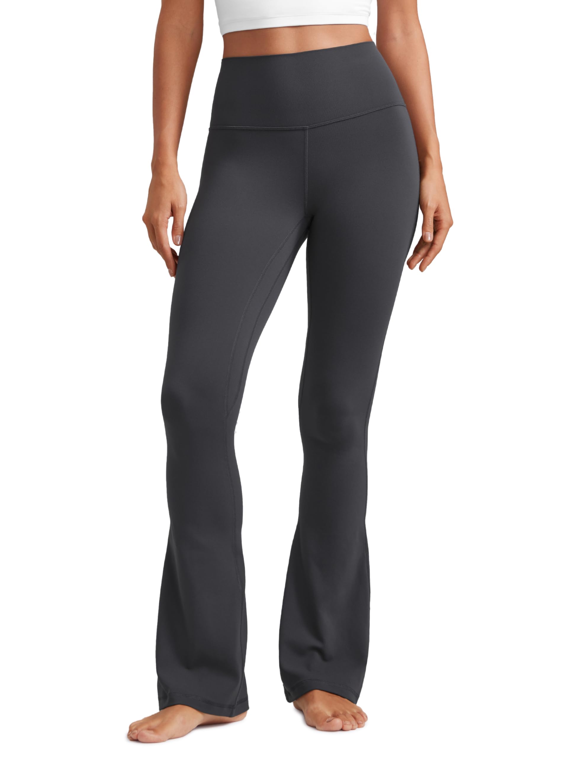 CRZ YOGA Butterluxe Mini Flared Leggings 30"/31.5"/33'' - High Waist Bootcut Casual Lounge Women Yoga Pants with Pocket