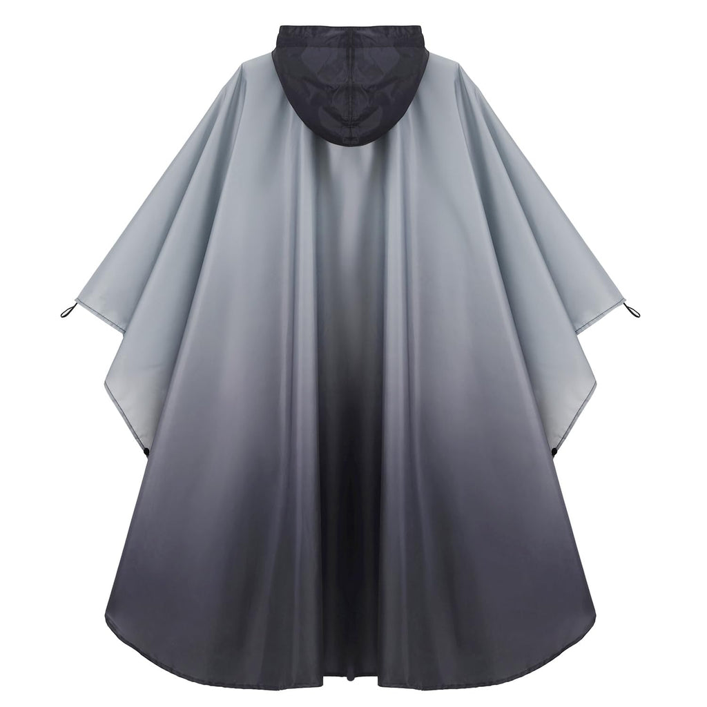 Rain Poncho Jacket Coat Hooded Zipper Style for Women/Men/Adult with Pocket