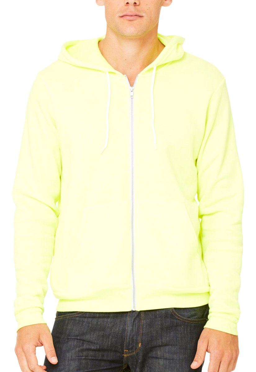 Bella & Canvas Men's 3739 Unisex Poly-Cotton Fleece Full-Zip Hoodie