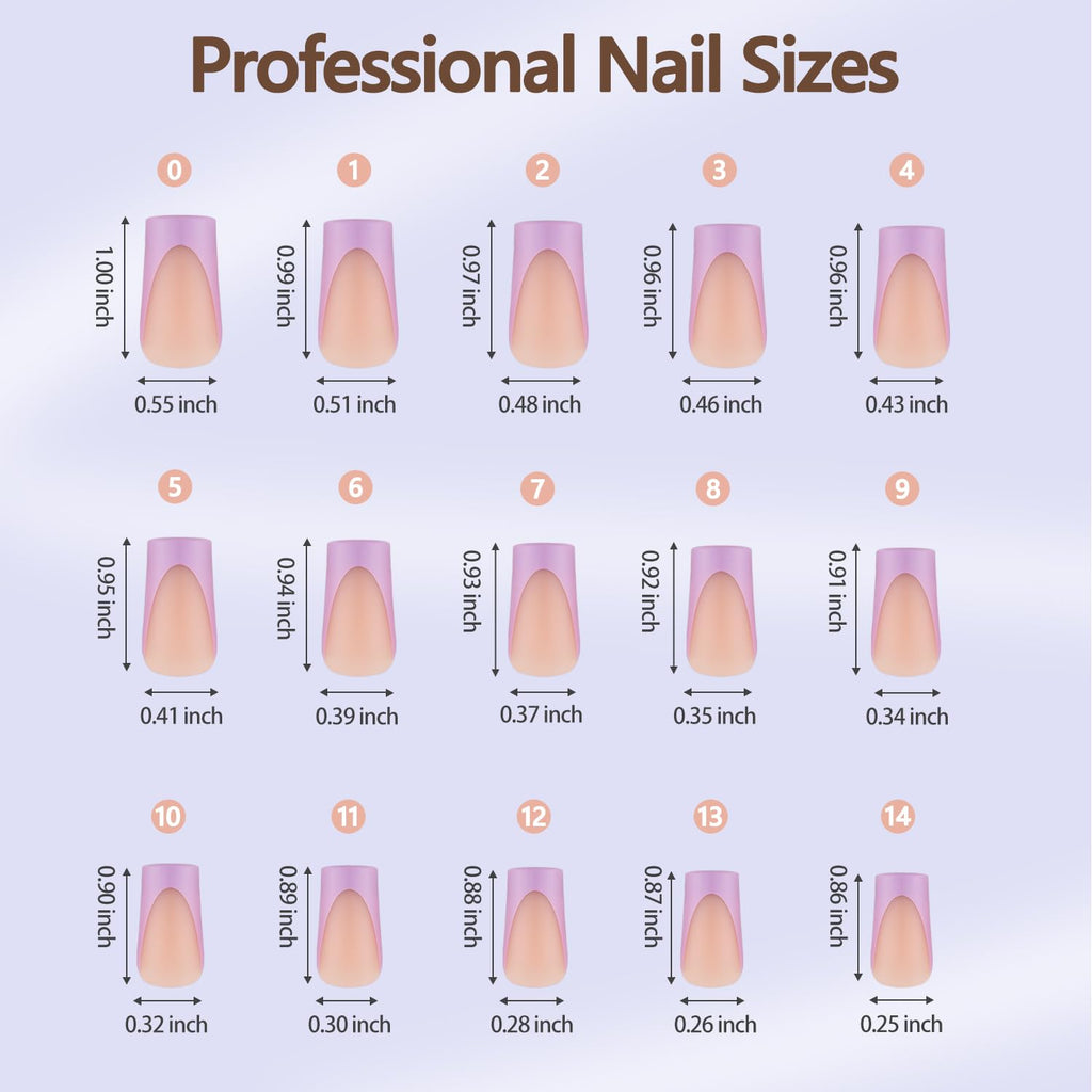 Misssix XBASICTIPS French Tip Press On Nails, 300Pcs French Gel Nail Tips Long Square, Soft Gel Pre-shaped No Need to File 3 in 1 Tips, Fake Nails for Nail Art DIY Extension Designs 15 Sizes