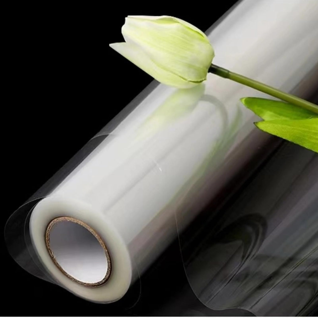 Vanhench Clear Cellophane Wrap, 16" x 200' 3Mil Thick Cellophane Wrap Roll for Gift Basket Treats Goodie Bouquet Flower Wrapping, Clear Plastic Wrap for Gifts Table Covering Packing Supplies