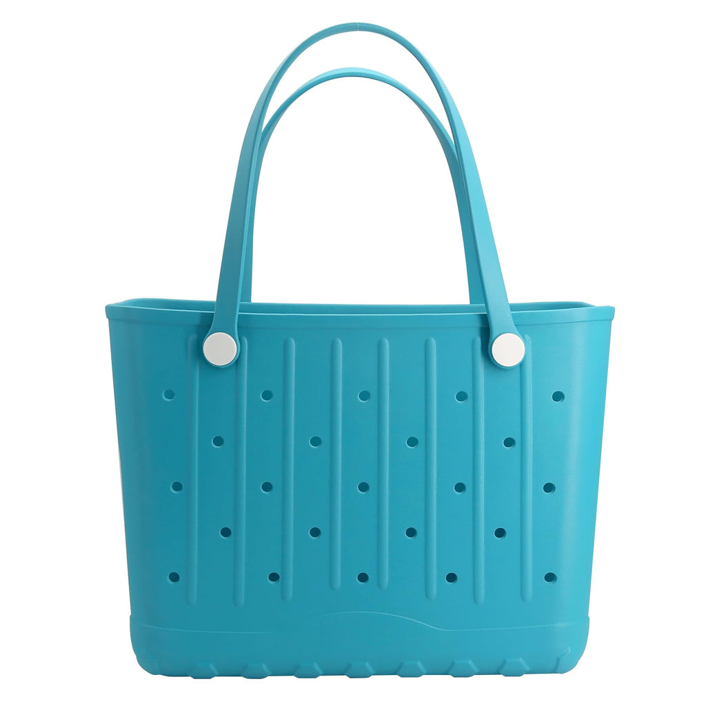 Rubber Beach Bag EVA Waterproof Tote Bags Washable Sand-proof Travel Handbags for Pool Boat Groceries Work Sports