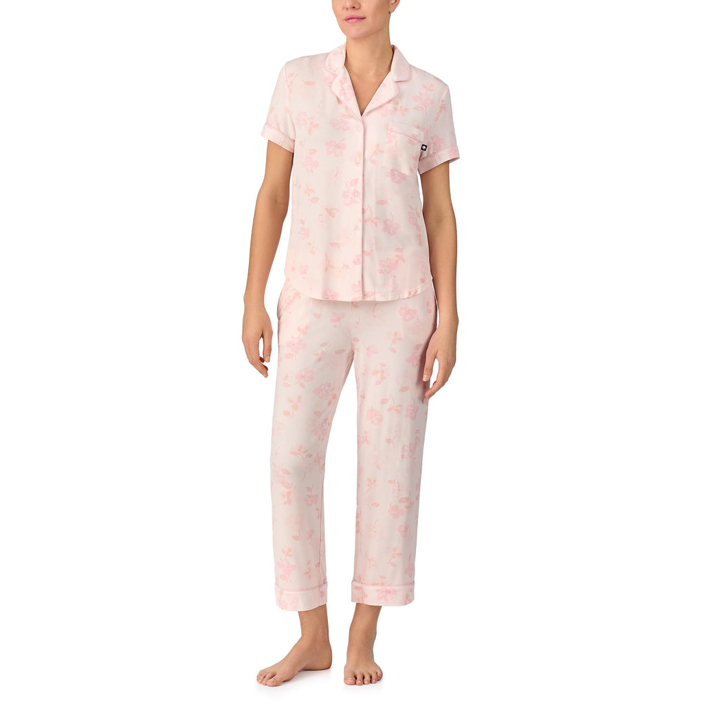 kate spade new york Short Sleeve Cropped Pant PJ Set