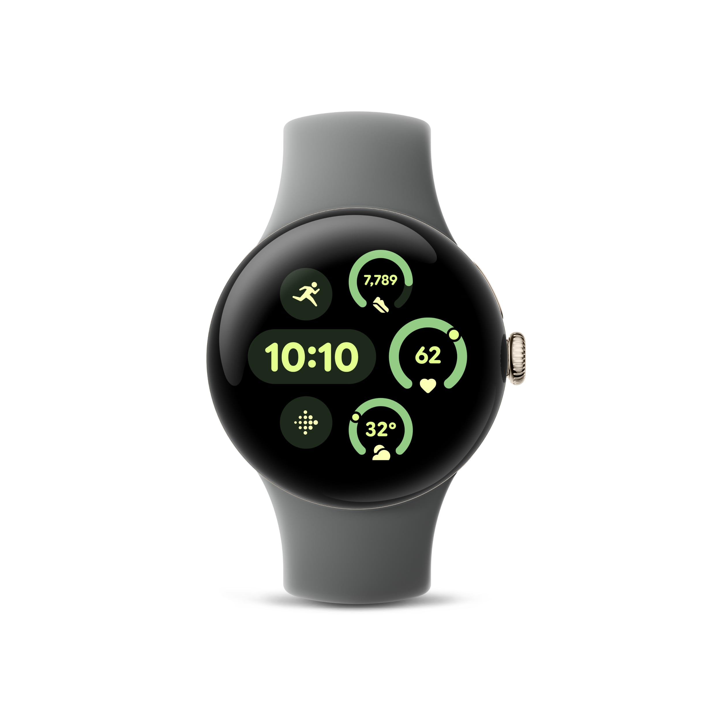 Google Pixel Watch 3 (41mm) 2024 Model - Android Smartwatch, Heart Rate Tracking, Fitbit Advanced Running, Fitness Insights, 24-Hour Battery - Champagne Gold Aluminum Case - Hazel Band - LTE