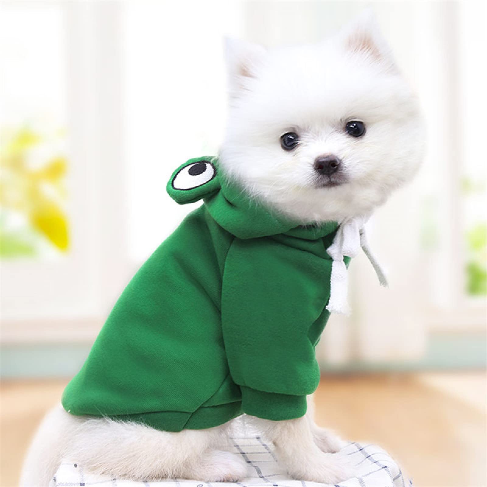 Warm Dog Winter Clothes Cute Fruit Dog Coat Hoodies Fleece Pet Dogs Costume Jacket for French Bulldog Chihuahua Ropa para Perro(Coffee,XS)