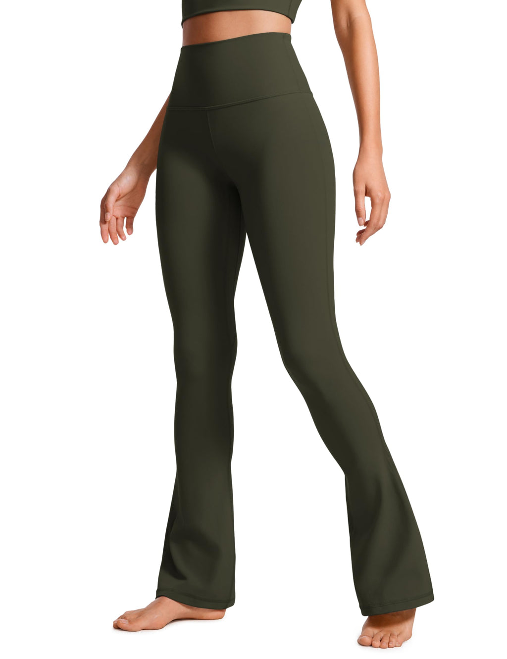 CRZ YOGA Butterluxe Mini Flared Leggings 30"/31.5"/33'' - High Waist Bootcut Casual Lounge Women Yoga Pants with Pocket