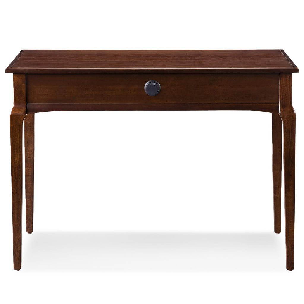 Leick Home Cottage White Turned leg Laptop Desk with Center Drawer, White