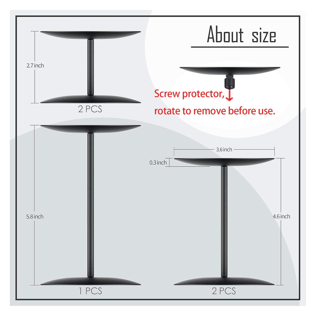 smtyle Modern Black Candle Stand Candelabras, Set of 3 Metal Candleholder Sets for Pillar Candles, Minimalist Farmhouse Decor for Fireplace Mantel & Dining Table Centerpiece