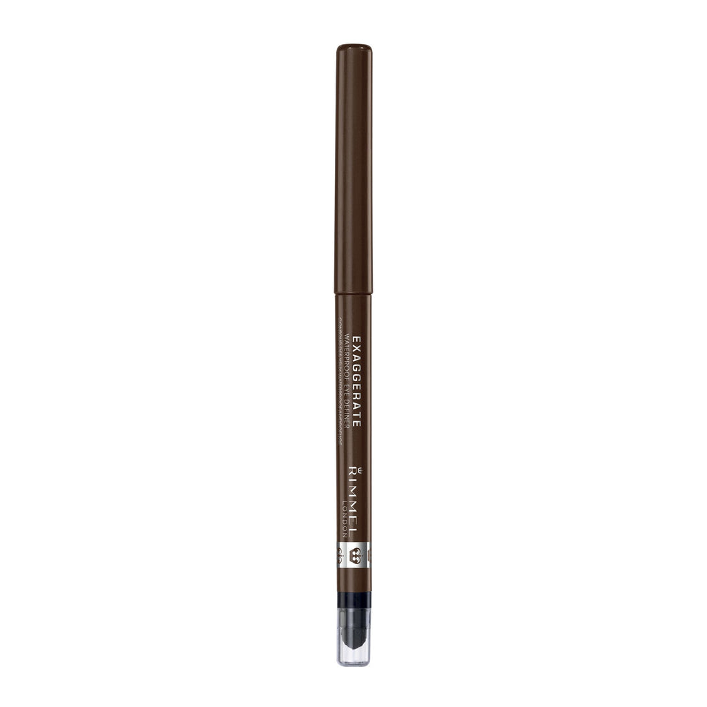 Rimmel London Exaggerate Waterproof Eye Definer Eyeliner, Highly Pigmented, Long-Wearing, Built-In Smudger, 230, Deep Ocean, 0.01oz