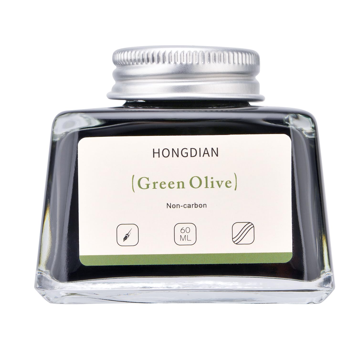 Asvine Hongdian Fountain Pen Bottled Ink Black, 60ml Fountain Pen Bottled Ink, Non Carbon