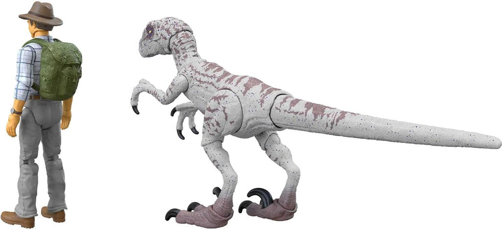 Mattel Jurassic World Jurassic Park III Hammond Collection Action Figure Set wiith Dr Alan Grant, Velociraptor Dinosaur & Raptor Egg Accessories