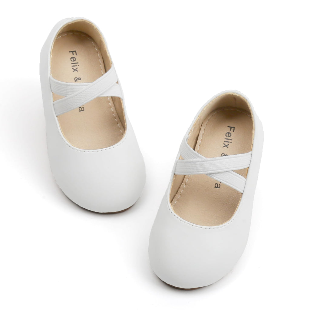 Felix & Flora Toddler Girl Dress Shoes - Flower Girl Ballet Mary Jane Flats Party School Wedding