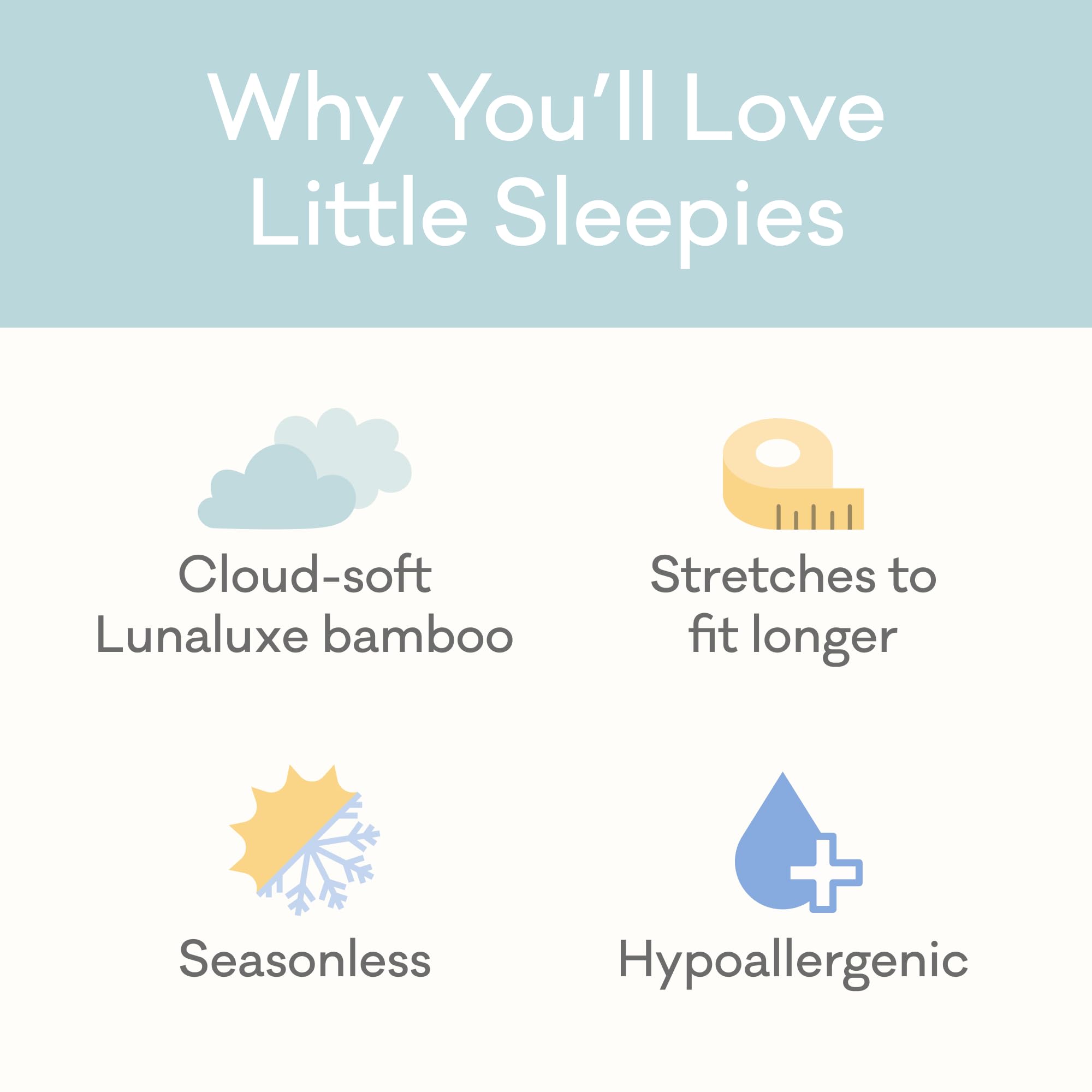 Little Sleepies Pajama Set w/Short Sleeve Shirt & Shorts, Viscose from Bamboo Toddler Pajamas, Girl & Boys Pajamas for Kids