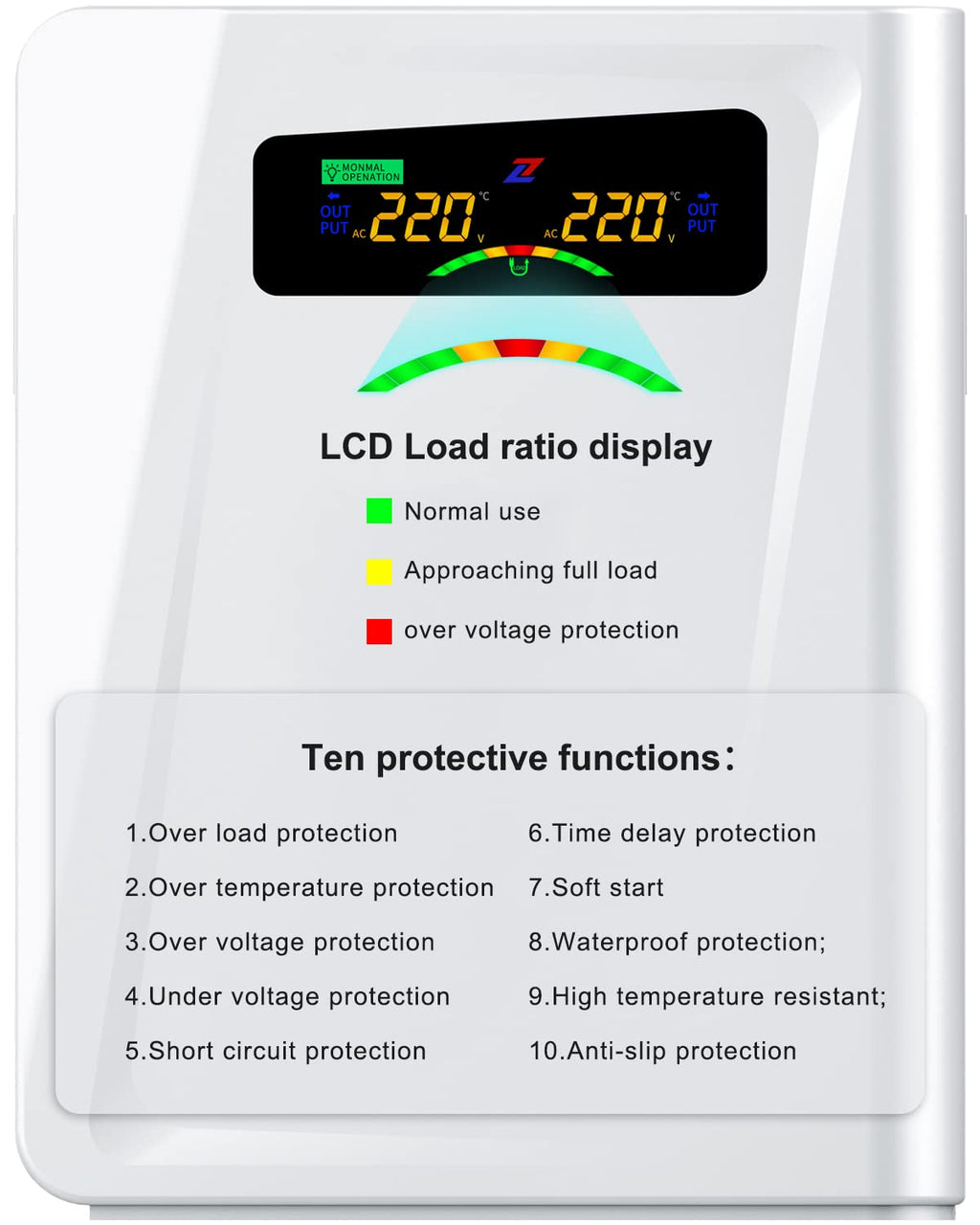 220v to 110v Step Down Transformer 1000W Power Voltage Converters, No Noise, Ten Protection Functions, Suit for Coffee Machines, Rice Cookers and Other US Appliances Used in Europe