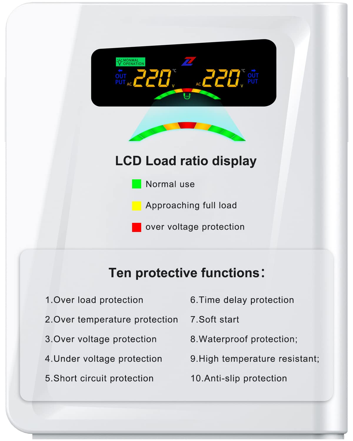 220v to 110v Step Down Transformer 1000W Power Voltage Converters, No Noise, Ten Protection Functions, Suit for Coffee Machines, Rice Cookers and Other US Appliances Used in Europe