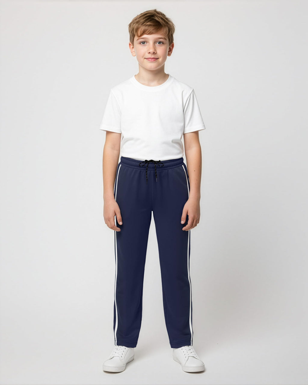 Real Essentials 3 Pack: Boys' Mesh Open Bottom Active Sweatpants with Pockets & Drawstring