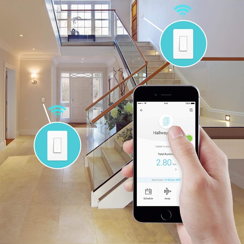 Kasa Smart 3 Way Switch HS210 KIT, Needs Neutral Wire, 2.4GHz Wi-Fi Light Switch works with Alexa and Google Home, UL Certified, No Hub Required, White,2 Count (Pack of 1)