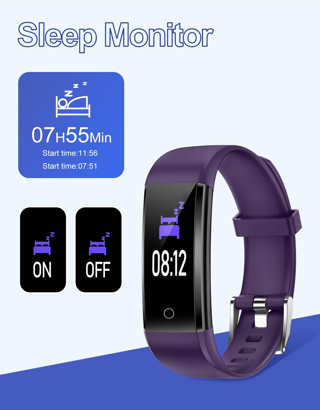 GRV Fitness Tracker Non Bluetooth Fitness Watch No App No Phone Required Waterproof Pedometer Watch with Steps Calories Counter Sleep Tracker for Men Women Parents