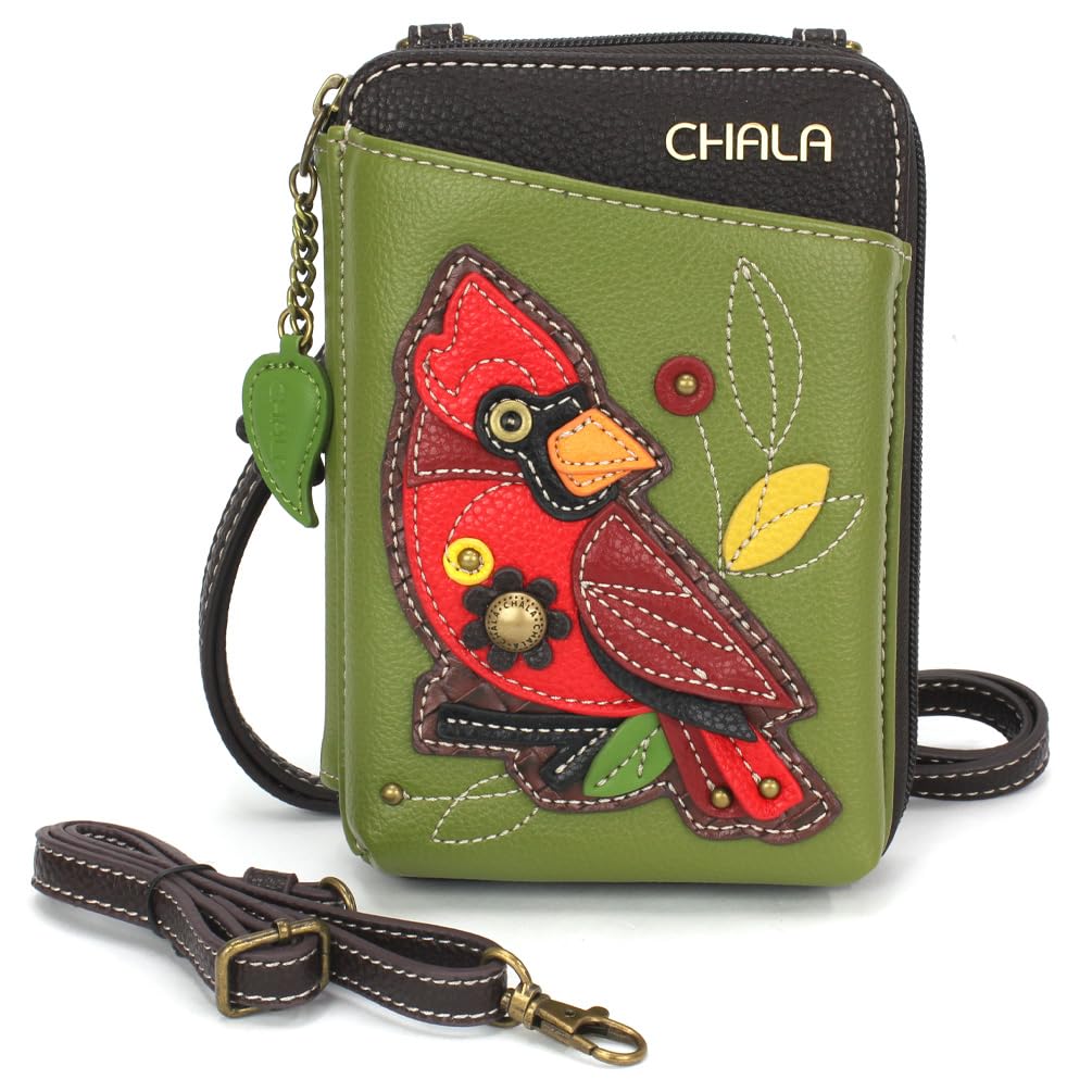 CHALA Wallet Crossbody Cell Phone Purse - Women Faux Leather Multicolor Handbag with Adjustable Strap