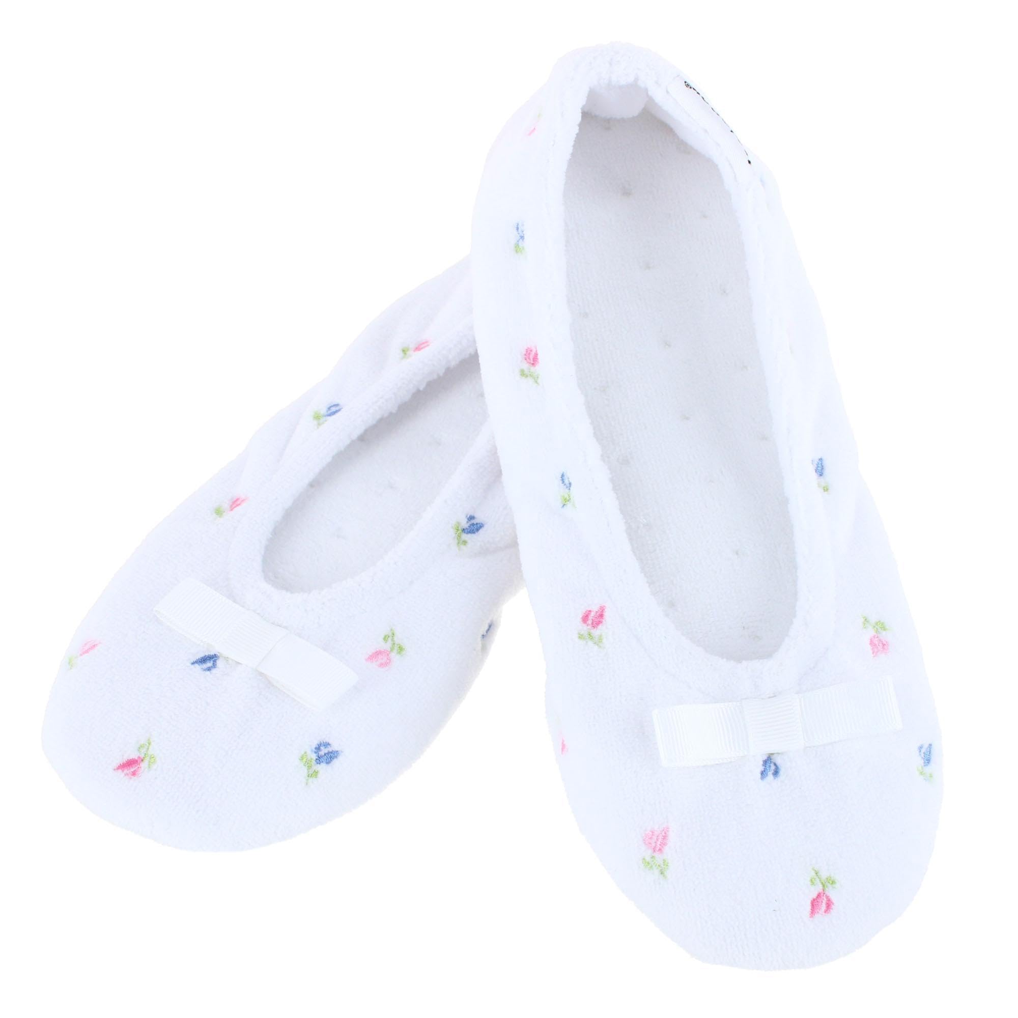 isotoner Women's Diamond Microterry Ballerina Slippers