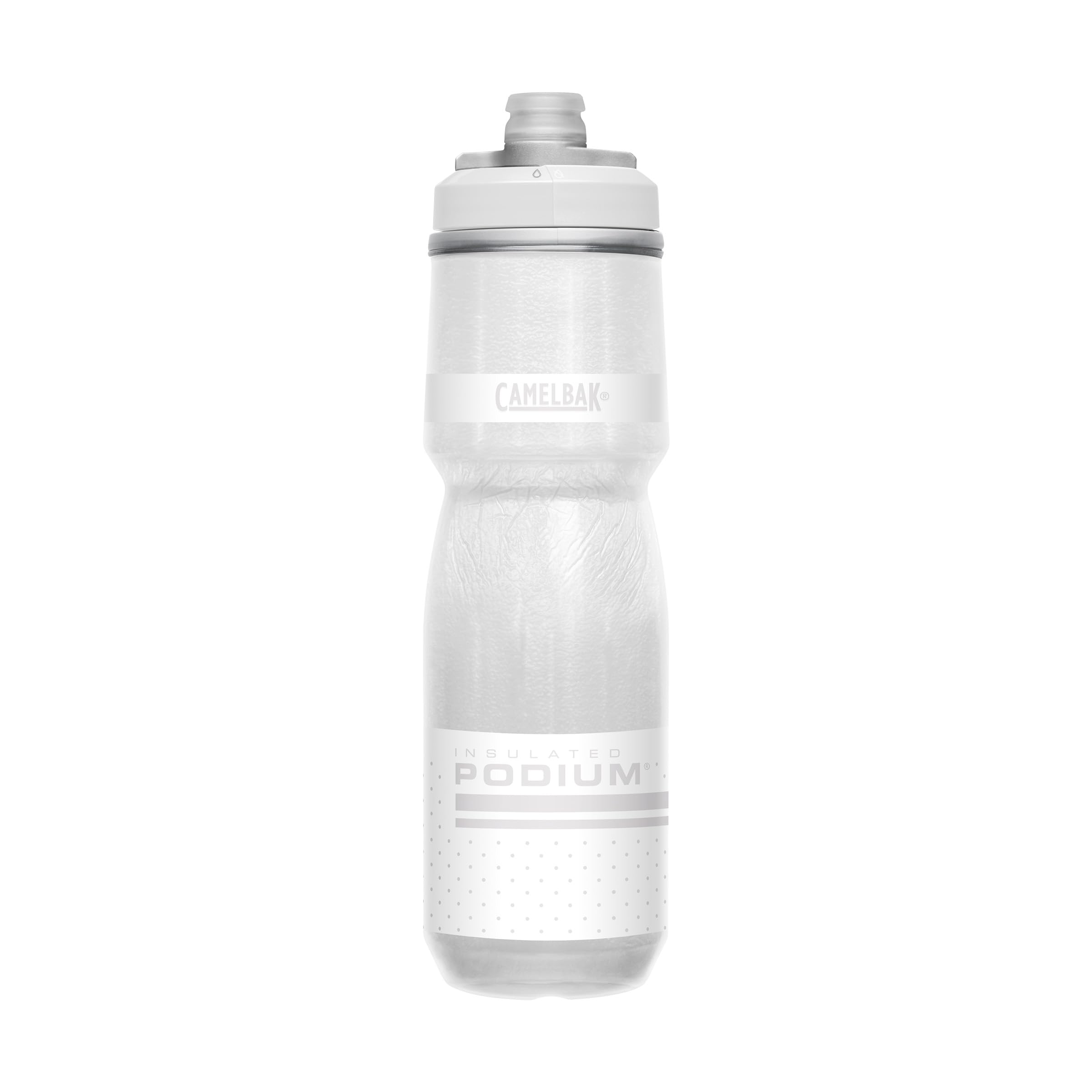 CamelBak Podium Chill Insulated Bike Squeeze Water Bottle, Cold Retention for Cycling, 24oz, Reflective Ghost