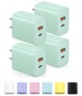 USB C Charger Block Charging Block Type C Charger 20W Wall Chargers 4 Pack for iPhone 16/16 Plus/16 Pro/16 Pro Max/iPhone 15/15 Pro/15 Pro Max/14/13/12 Pro/Samsung//Android(Black)