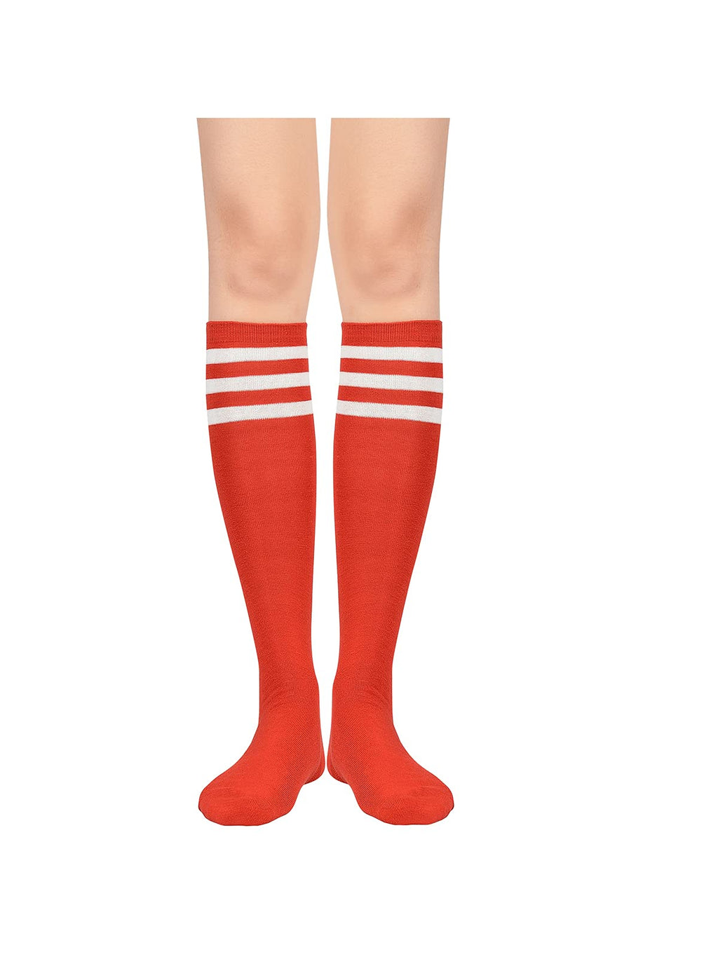 Century Star Knee High Striped Socks for Women - Long Thin Tube Sports Thigh High Socks Tall Stockings