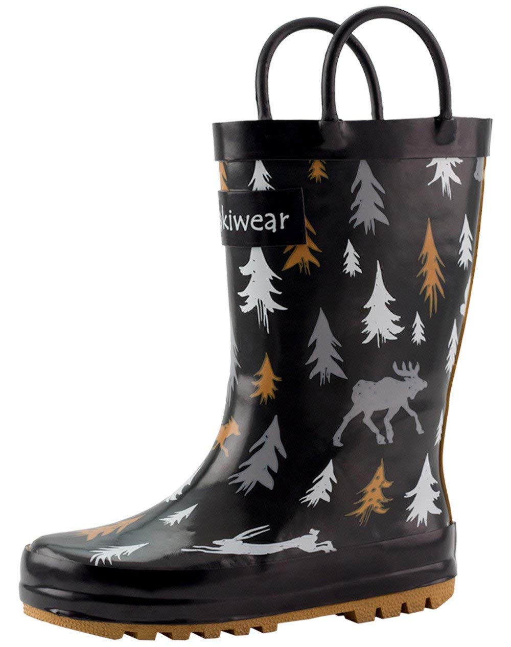 OAKI Toddler Rain Boots - Perfect Kids Rain Boots for Any Weather - Durable Rubber Baby Rain Boots Keep Little Feet Dry, Lightweight Waterproof with Easy-on Handle