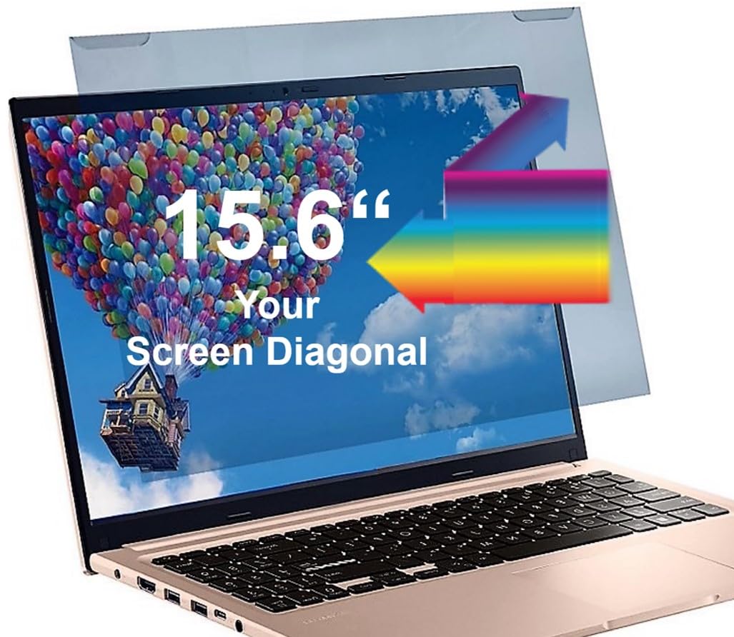 VizoBlueX - 14 inch Diagonal Blue Light Blocking Screen Protector Filter. Panel LED PC All Laptop Anti-UV Eye Protection Panel Cover - Hanging Type Fits Apple MacBook Pro 14 (W 12.4" X H 7.9")