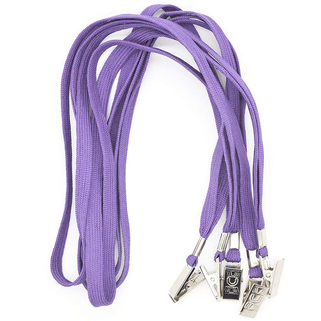Bird Fiy Black Lanyards 100 Pack Bulk Badge Lanyards with Clip Neck Flat Lanyard with Badge Lanyard Bulldog Clip