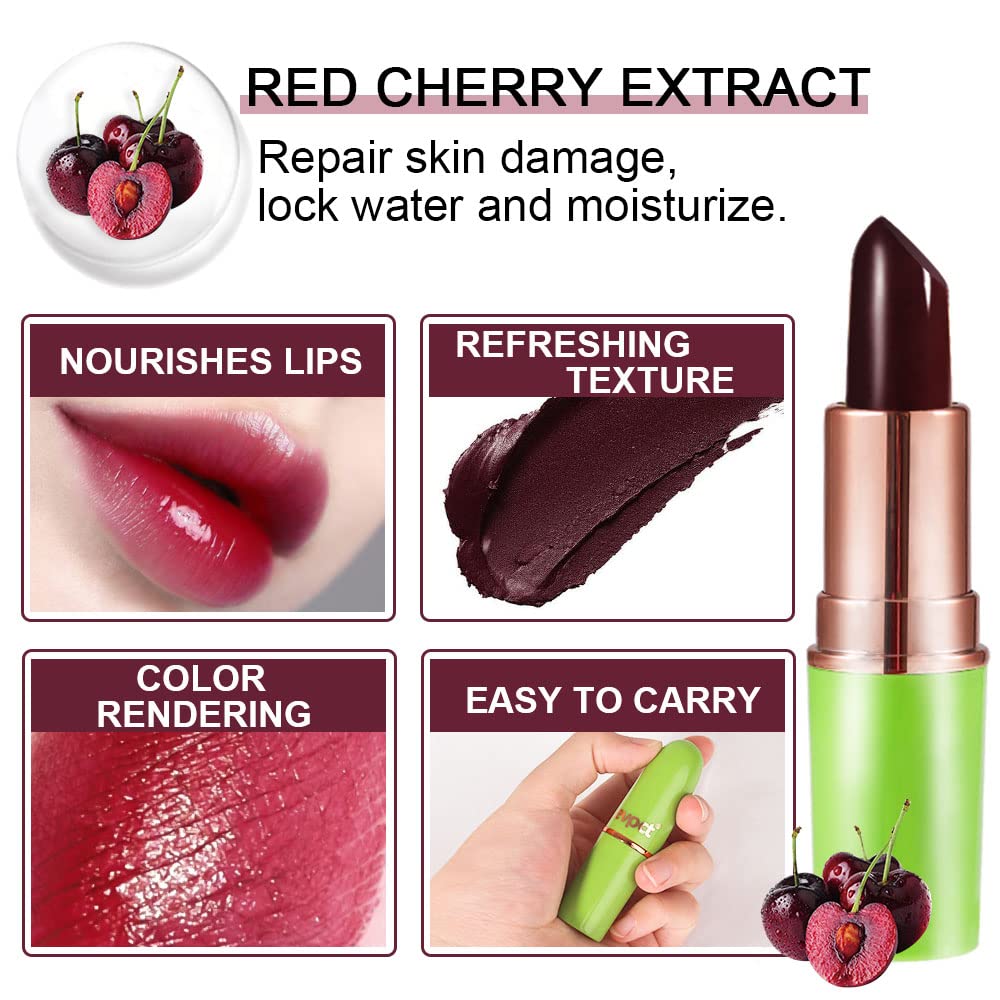 evpct 2Pcs Blueberry Tinted Lip Balms PH Lip Color Changing Lipstick Balm Stain Gift Set Queen for Women Girls Korean Mood Long Lasting Color Change Light Pink Lipstick Lip Tint Plumper Gloss