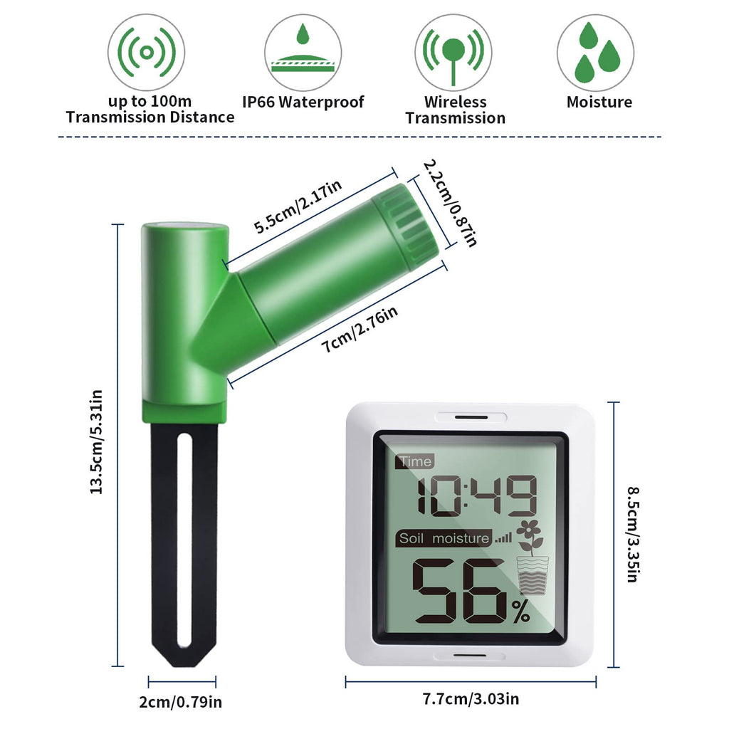 ECOWITT GW1206 Soil Moisture Tester Kit, Includes GW1200 IoT Wi-Fi Gateway and WH51 Soil Moisture Sensor, 915 MHz