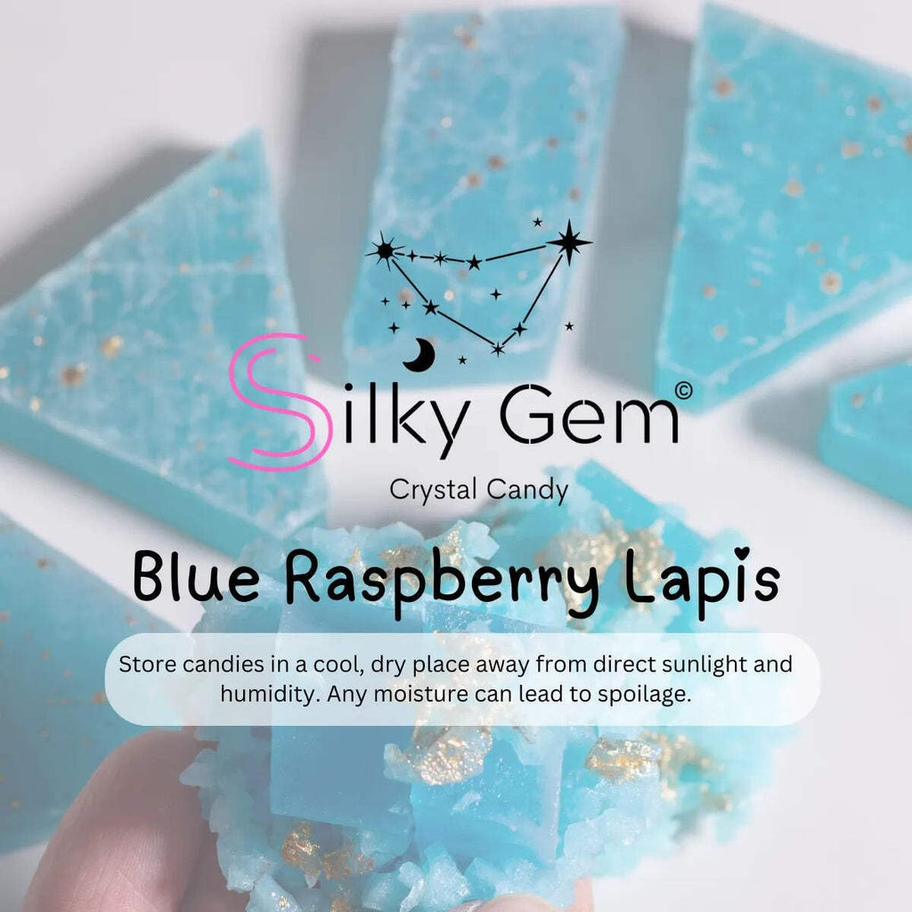 Silky Gem - Edible Lychee Flavored Aurora Crystal Candy, 8-10 pieces, Kohakutou, Edible Gem, Vegan, Gluten Free, ASMR