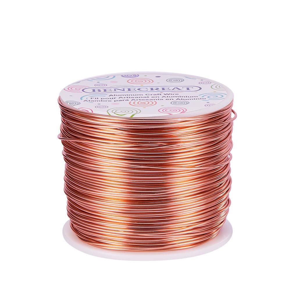 BENECREAT 9 Gauge Jewelry Craft Aluminum Wire 55 Feet Bendable Metal Sculpting Wire for Halloween Craft Floral Model Skeleton Making (Black, 3mm)