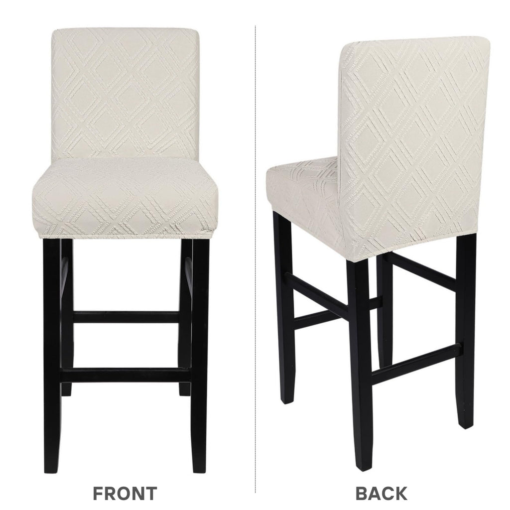 SearchI Bar Stool Covers Set of 2, Stretch Washable Barstool Seat Covers, Counter Height Chair Covers for Kitchen Dining Room Cafe (Ball Flower)