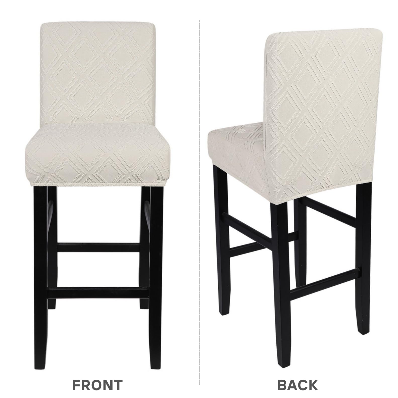 SearchI Bar Stool Covers Set of 2, Stretch Washable Barstool Seat Covers, Counter Height Chair Covers for Kitchen Dining Room Cafe (Ball Flower)