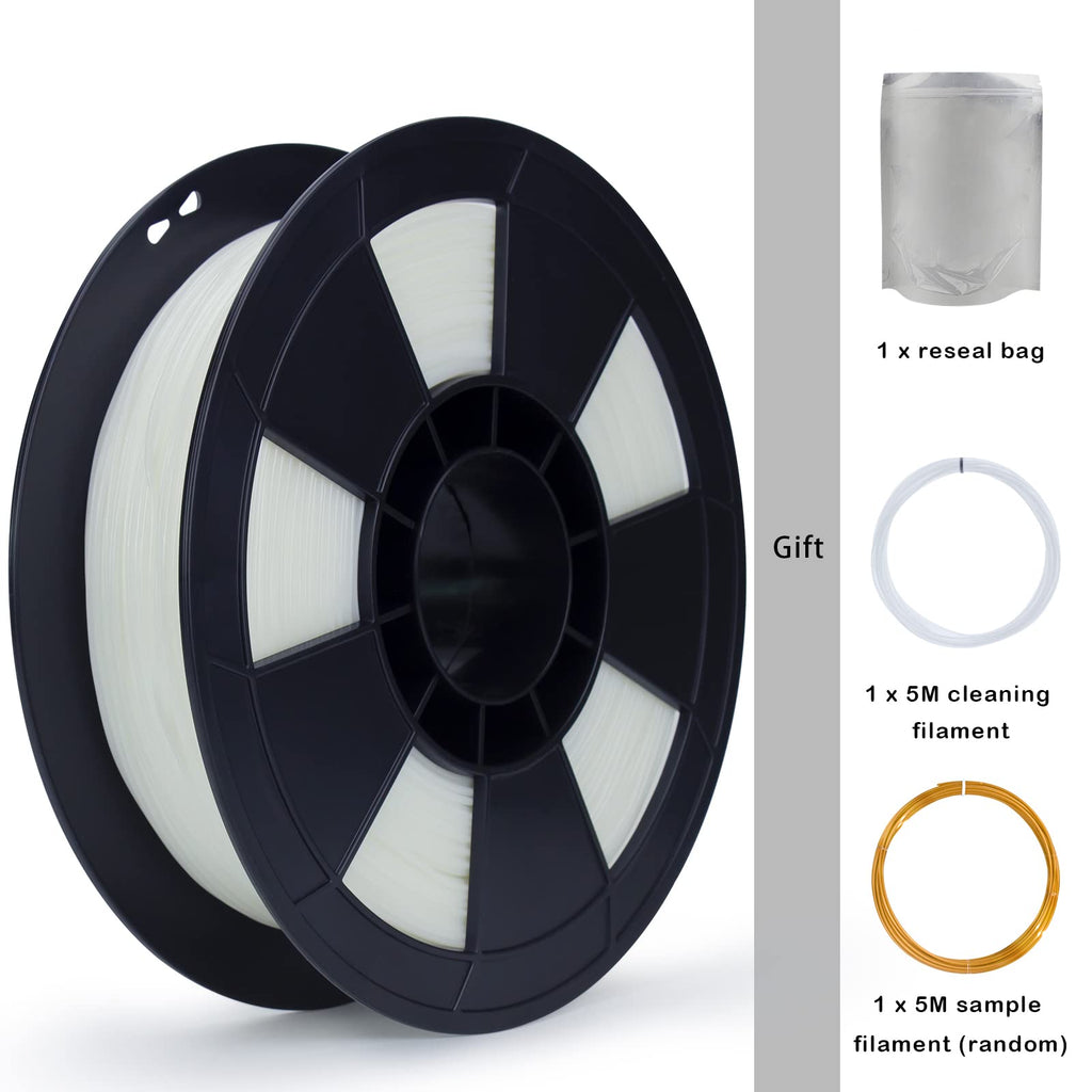 ZIRO TPU Filament 1.75mm 3D Printer Filament, Shore 95A Hardness TPU, Flexible Soft Material, 0.8KG/1.8lbs Spool, Fit Most FDM 3D Printers, Black