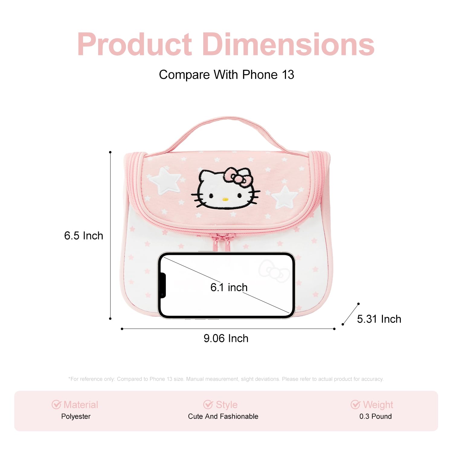 AmBealla Makeup Bag Large Waterproof Cosmetic Bags with Makeup Brush Holder,Cute Printed Makeup Organizer for Women Traveling,Portable Toiletry Bag for Girls