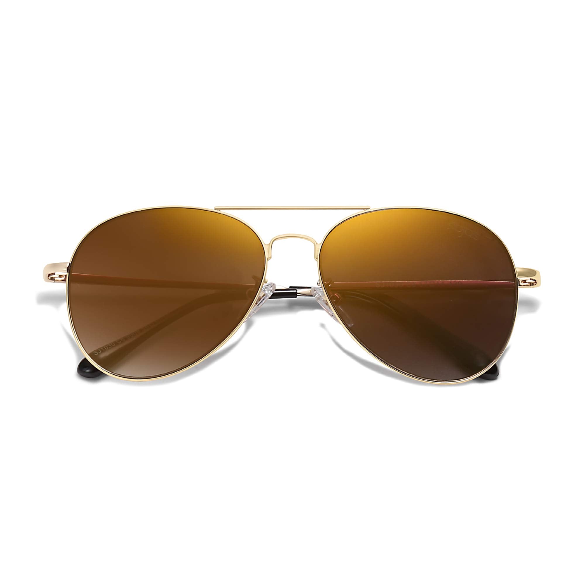 SOJOS Classic Aviator Sunglasses for Women Men Metal Frame Spring Hinges SJ1030