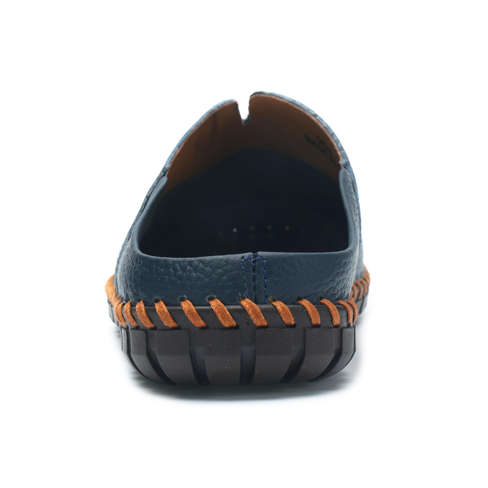 Men’s Slip-On Loafers Mules Clog Handmade Leather Slippers Hand Stitched no-Heel Casual Shoes for Men Breathable Comfortable Soft